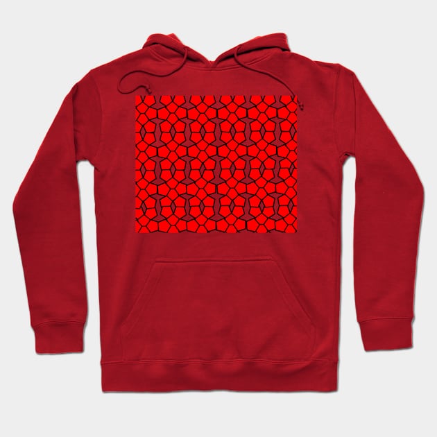 red and black shape pattern Hoodie by Samuelproductions19